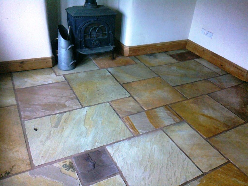 Sandstone Floor Bramhall After Cleaning